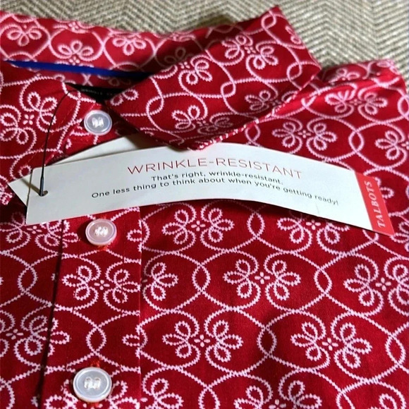 NWT talbots ladies long sleeve button down top blouse shirt 0P MSRP 79.50 - Picture 4 of 6